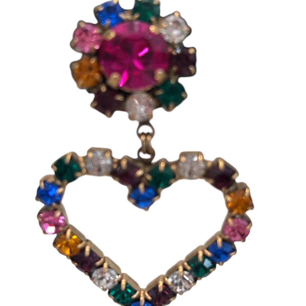 Loren Hope Multi-colored Heart Drop Earrings -Retired